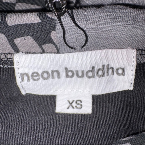 Neon Buddha Black and Gray Asymmetrical Cowl Neck Dress NWT - Picture 5 of 8